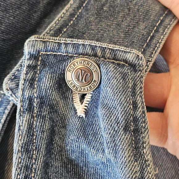 90s‎ Womens Overall Dress Denim Jean Cargo Sz L Blue Sleeveless Teacher NWT Sz L - Picture 4 of 8